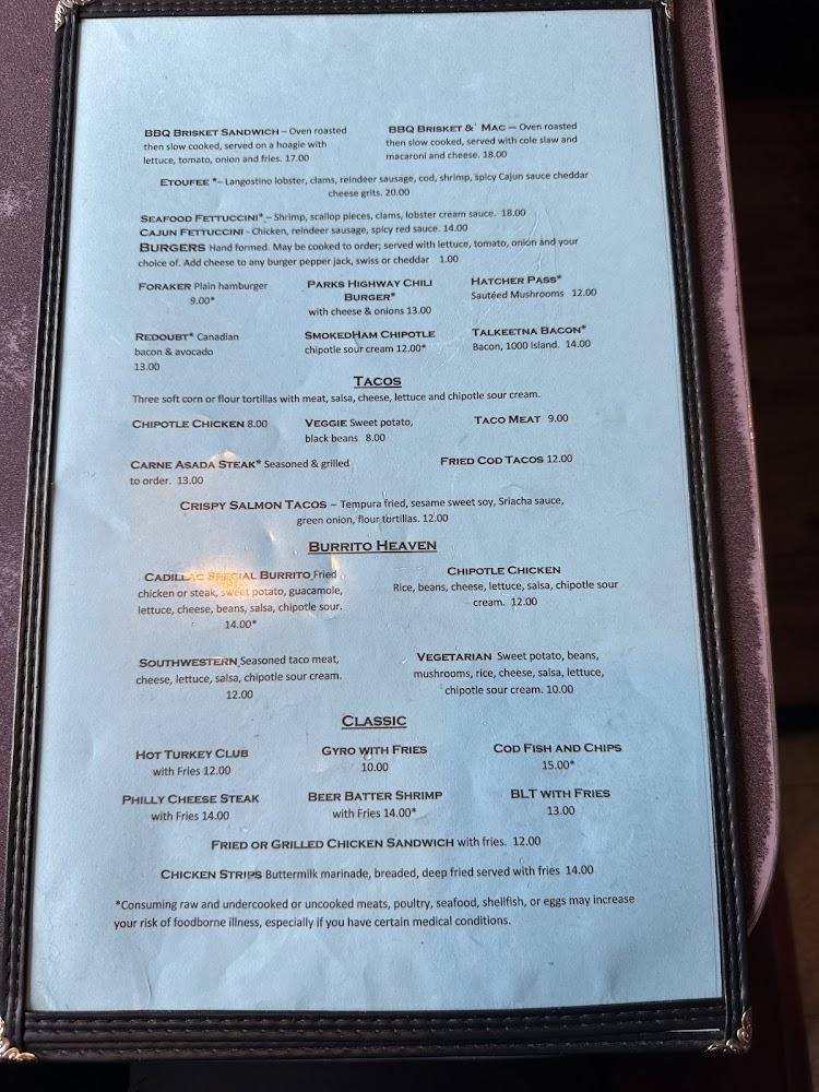 Cadillac Cafe Menu image 3